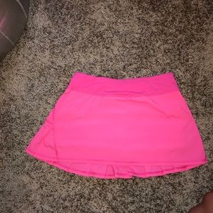 Pink Lululemon tennis skirt w built in shorts
